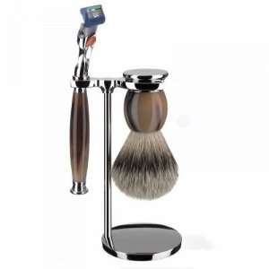    Sophist   Shaving Set, Silvertip Badger, Light Buffalo Horn Beauty
