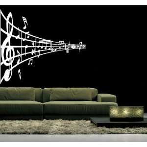  vinyl wall mural decal sticker 3ft long music scale 