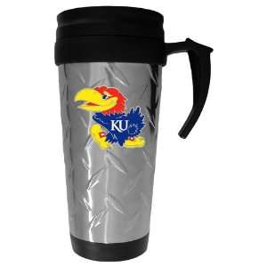 Kansas Jayhawks NCAA Diamond Plate Travel Mug  Sports 
