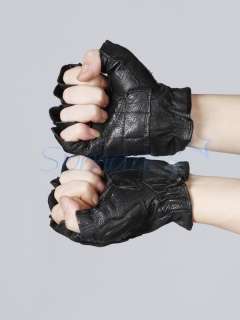   Martial Arts Sparring Half Finger Leather Gloves Fight Training  