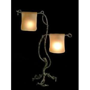  Sculpted Wrought Iron Lamp