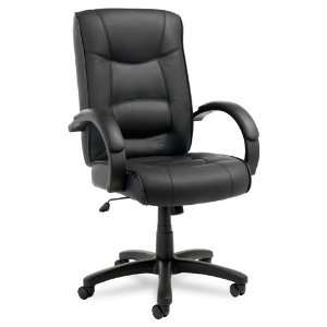 /Tilt Chair with Black Leather Upholstery   Sold As 1 Each   Tailored 