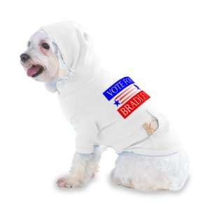 VOTE FOR BRADLEY Hooded (Hoody) T Shirt with pocket for your Dog or 