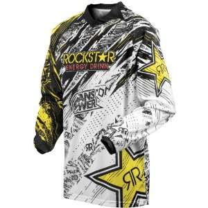 Answer Rockstar Jersey , Color White/Black, Size XL, Style Vented 