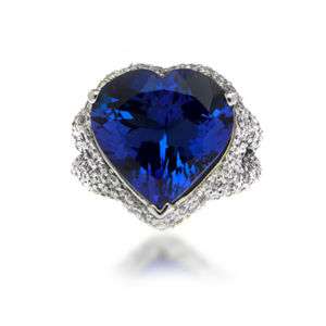Heart Tanzanite & Diamond 16.03 ct Ring BUY NOW  