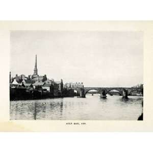  1904 Print Auld Brig Ayr Scotland River Robert Burns 