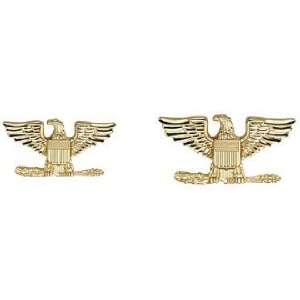  Collar Rank   Colonel (Eagle)   3/4 inch Gold (pair 