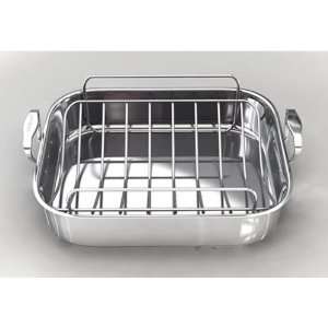   With Stainless Steel Roasting Rack   16.75 Inch