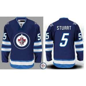 EDGE Winnipeg Jets Authentic NHL Jerseys Mark Stuart Home Blue Hockey 
