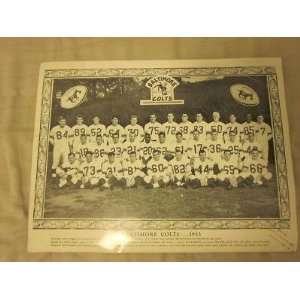  1953 NFL Baltimore Colts Promotional Team Photo VGEX   NFL 