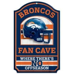   Broncos NFL Wood Sign   11X17 Fan Cave Design