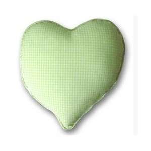  Tadpoles Classics Gingham Green   Heart Shape Throw Pillow Baby