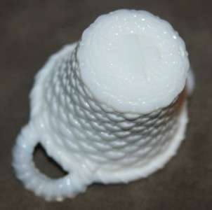 Degenhart Basket Toothpick Holder White Milk Glass A  