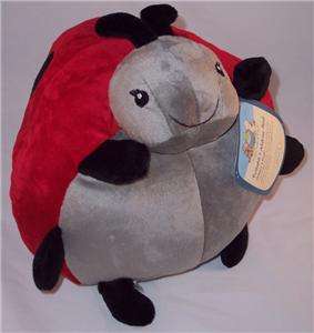 Cloud B 12Large Sz Ladybug Pouf Red Black Plush Stuffed Animal Soft 