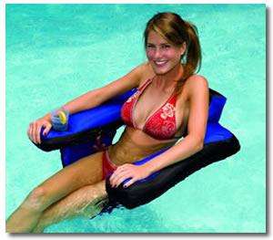 New Fabric Covered Floating Swimming Pool Chair Lounger  