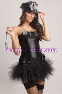 BC35 Police Cops Fancy Dress Costume Corset Tutu S XL  