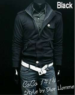   Designer Jacket Top Coats Shirts Military Black/Gray S M L XL 8905