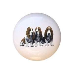  Basset Hound Puppies Dog Dogs Drawer Pull Knob