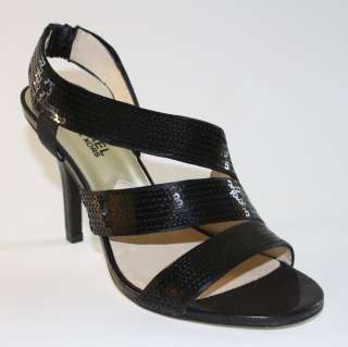 Womens Shoes NIB Michael Kors FARRIS Dress Sandal Sequin Black PROM 