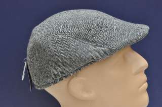 New Mens Gray Wool Peaked Beret Newsboy Cabbie Hat Cap 06  