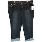 Nwt Women Plus Size Stretch Jeans Denim Capris Crop Pants 20 20W 2X 