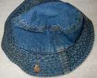 baby gap infant toddler blue jean bucket sun floppy hat