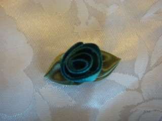 jade satin rose flower moss leaf 12 applique bridal  