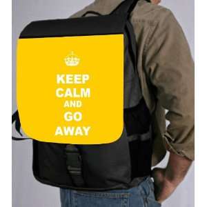  Keep Calm or Go Away   Yellow Color Back Pack   School Bag 