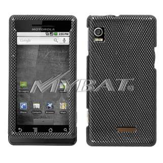For Motorola Droid A855 Cell Phone Design Carbon Fiber Protector Hard 