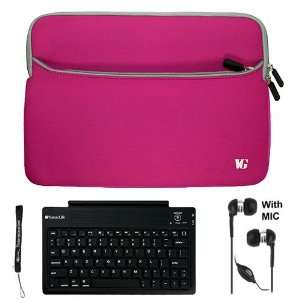   Mute Button + Includes a Slim Travel Wireless Bluetooth Keyboard Cell