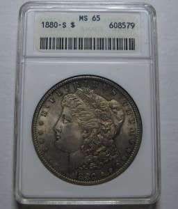 1880 S Morgan Silver Dollar ANACS   MS65  