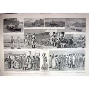 1893 DHOW SLAVE AFRICA SLAVERY EGYPTIAN SOLDIERS 