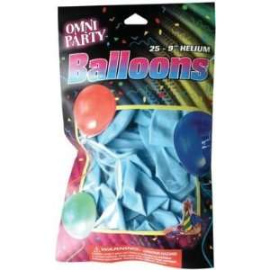  Omni Party Balloons 9 Helium Light Blue (6 Pack) Health 