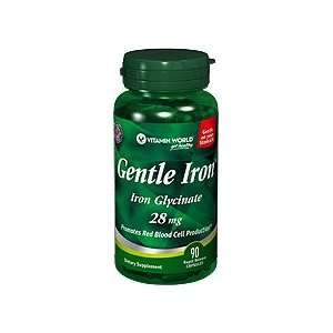  Gentle Iron   Iron Glycinate 28 mg 28 mg. 90 Capsules 