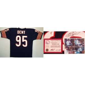  Richard Dent Signed Bears t/b Navy Jersey Sports 
