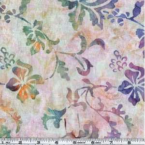 45 Wide Hand dyed Batik Grape Vines Opal Fabric By The 
