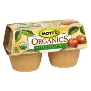 Motts, Applesauce Sngle UnSweet 4Pk Org Grocery & Gourmet Food