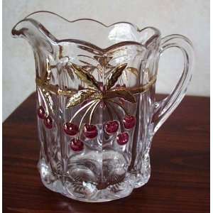 Mosser Glass Cherry Thumbprint Pitcher in Crystal  Kitchen 