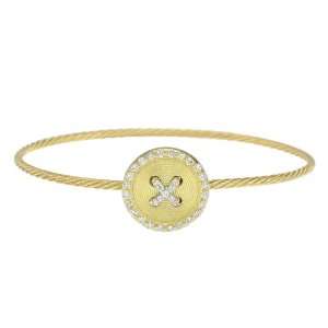  Paul Morelli Wire Button 18k Gold & Diamond Bracelet 