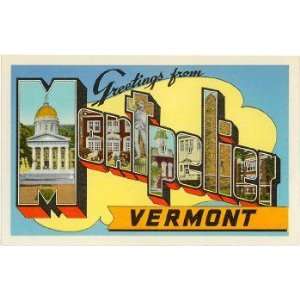  Greetings from Montpelier, Vermont , 4x3