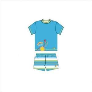  Banana Monkey Two Piece Pajama Set Color Blue, Intended 