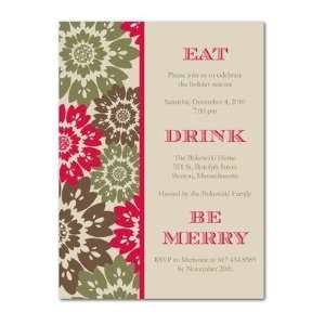  Holiday Party Invitations   Be Blooming By Smudge Ink 