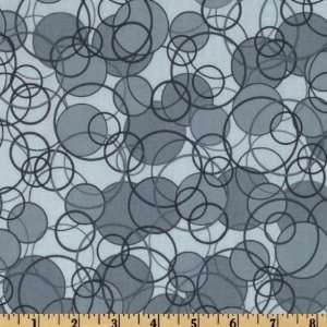  Full Circle Circles Charcoal Fabric By The Yard Arts, Crafts & Sewing