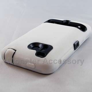 White Double Layered Gel Cover Case HTC Thunderbolt 4G  