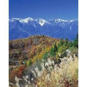  Mountain Range and Autumn Foliage, Hakuma Miyama, Nagano 