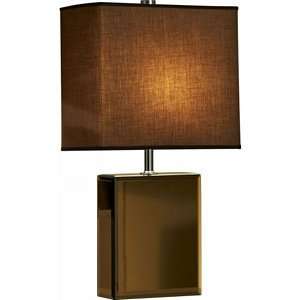   Decor Hepburn Table Lamp in Brown Chromed Mirroring