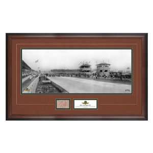  Indy 500 Framed 1911 First Start Mini Pano W/ Piece Of 