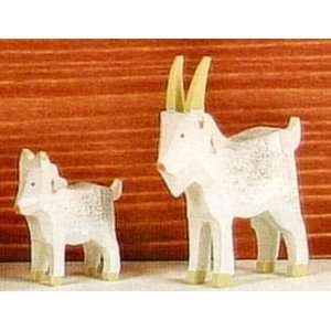    Erzgebirge Goats German Wood Miniature Animals