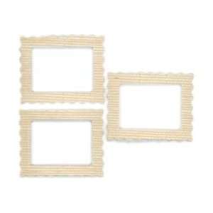  Cardstock Mini Frames 3/Pkg Sand/Rectangular