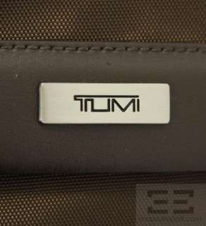 Tumi Chocolate Brown Nylon & Leather Trim Flap Cross Body Bag  